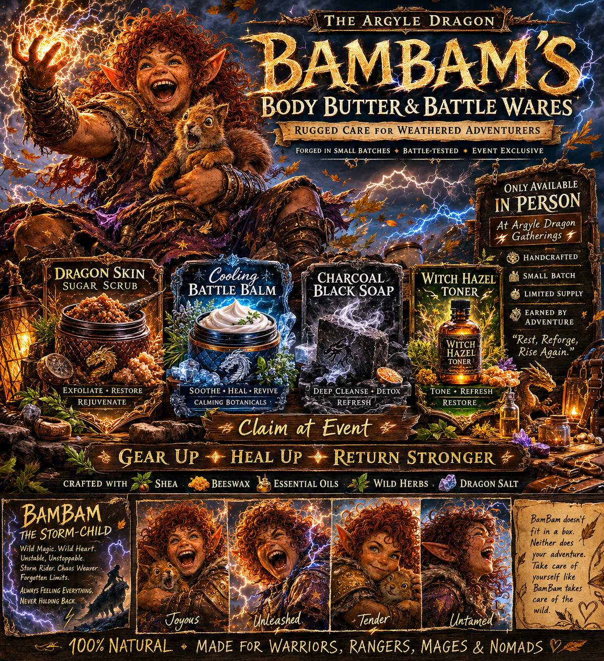 Bambam's Body Butter and Battle Wares legendary shop banner